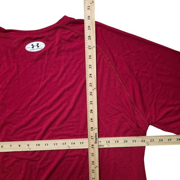 Under Armour HeatGear Armour Compression Shirt Men’s XXL Red White - Picture 6 of 7